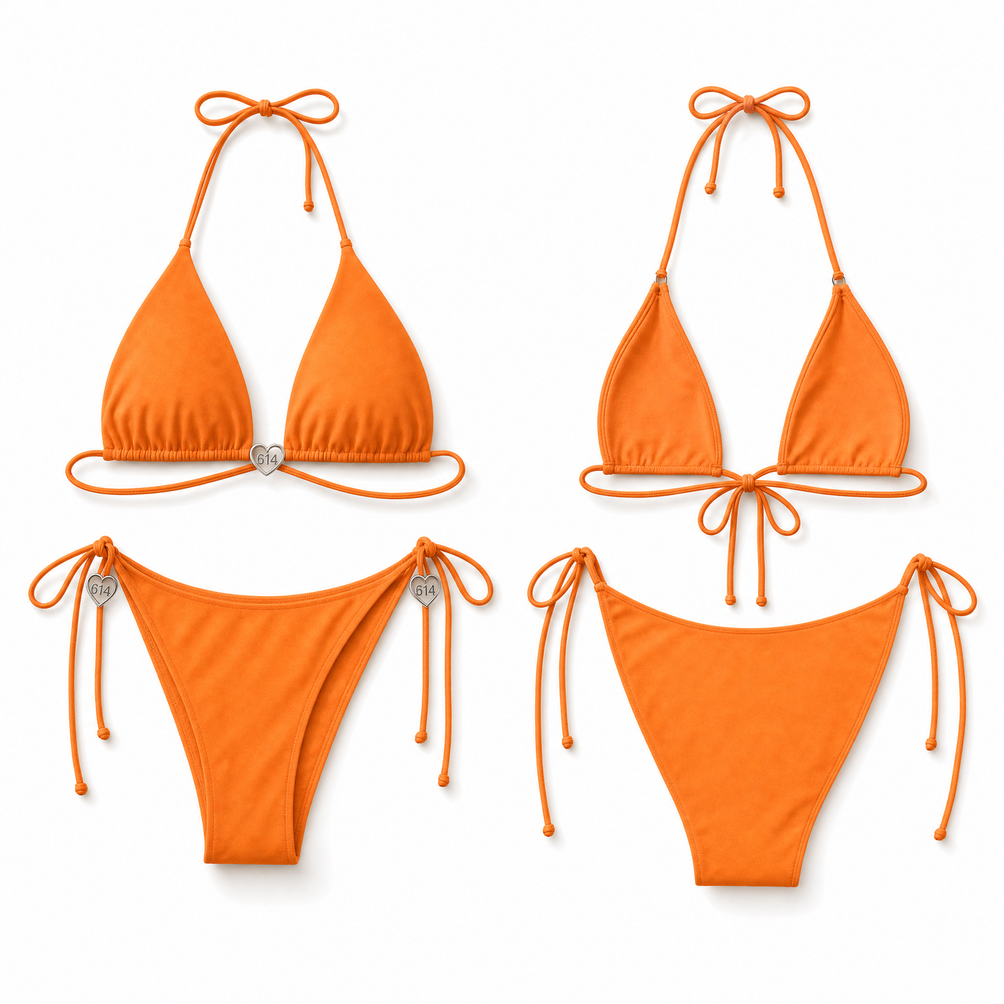 Terry Crush Orange Bikini Set